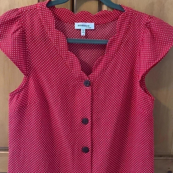 Monteau red polka dot  S - Picture 2 of 8